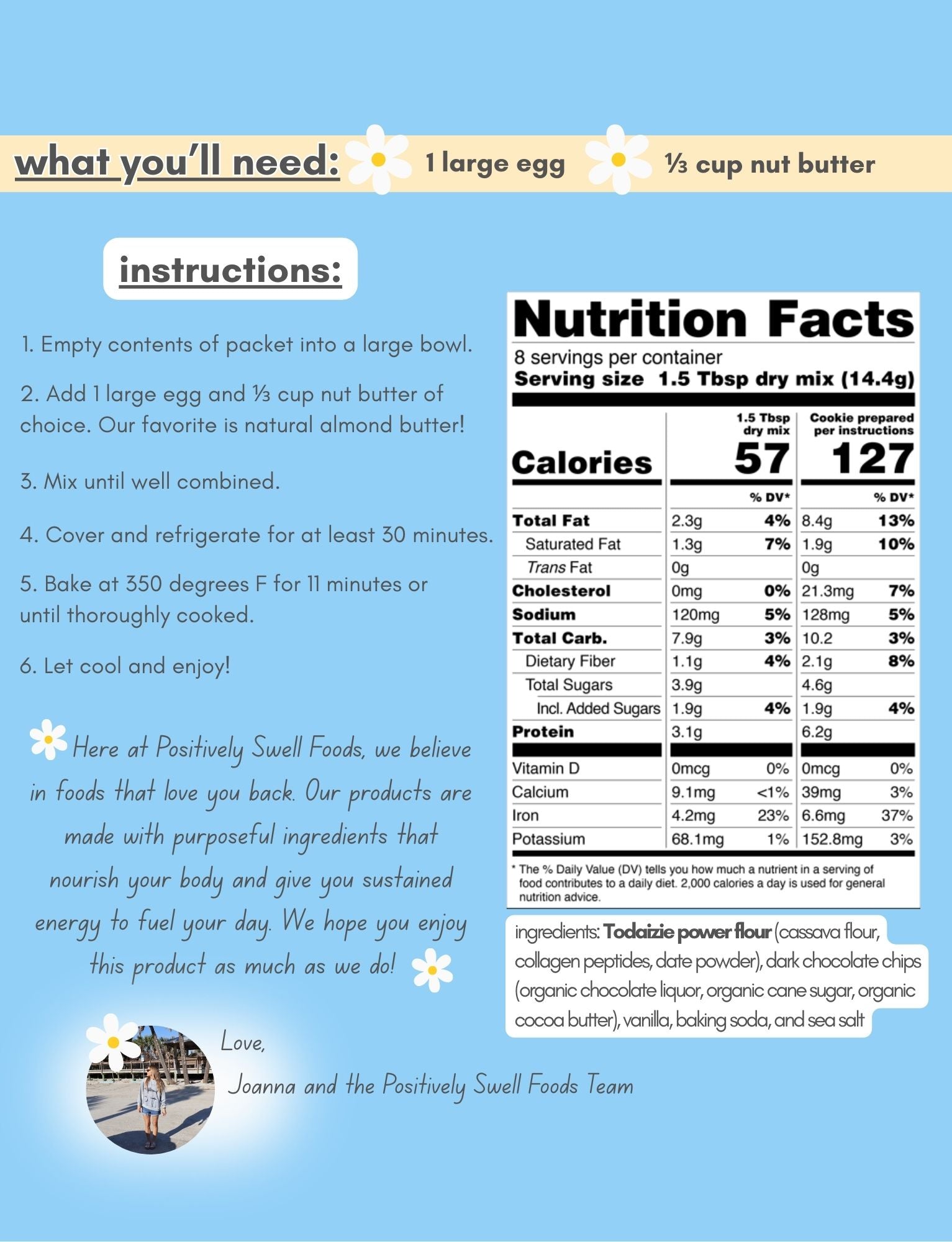 Todaizie Chocolate Chip Cookie Baking Mix