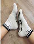 Peace Sign Shortie Grip Socks